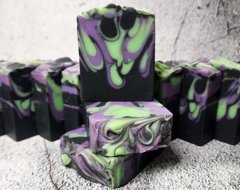 Witch's Brew Halloween Inspired Soap, Dark Berries with Earth and Spice, a Spooky Fun Addition to Your Halloween Celebration, Handmade Soap