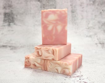 Apricot Cream Handmade Soap, A Soft and Fruity Scent With a Feminine Pink Blush, A Soap That Anyone Would Love