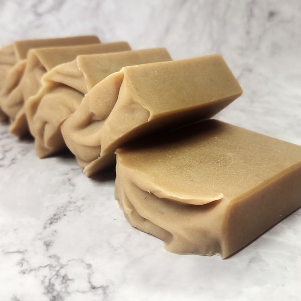 Buttermilk Oat, an Unscented and Naturally Colored Handmade Soap Bar, Made with Buttermilk and Two Types of Oats