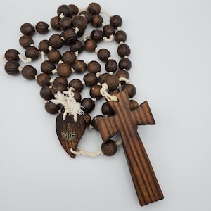 Vintage very large Our Lady of Fatima Wooden Catholic Rosary