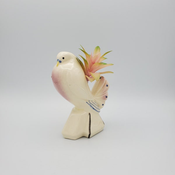 Vintage Fan Tail Pigeon Planter or Vase 1950's