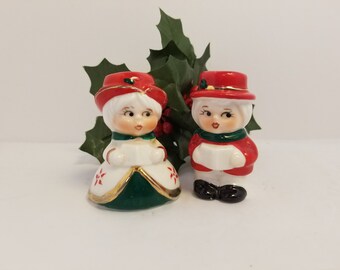 Vtg 1960's Small Dickens Carolers Candle Holders