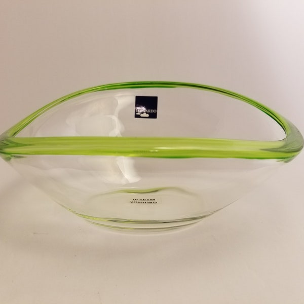 Stunning and sleek Leonardo Glass Hi-Lo candy dish, made in Germany