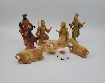 Vintage 1950s Nativity Set Made in Japan Plastic