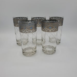 Mid Century Culver LTD, Moroccan  Design Highballs Set of 5