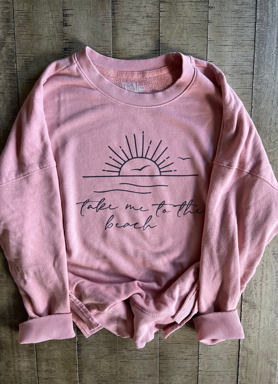 Coral pink sweatshirt new arrivals