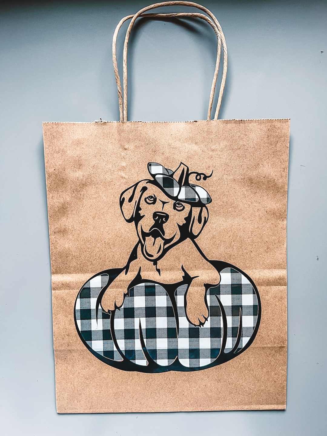 Custom Dog Gift Bag Pumpkin Lab Party Favor Pumpkin Golden Retriever