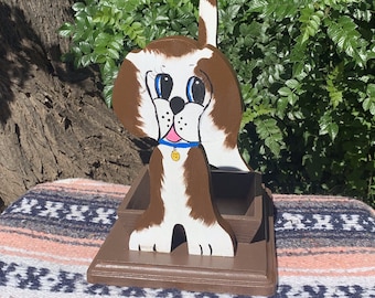 Cute Little Puppy Dog Bathroom Basket or Trinket Basket for Accessories