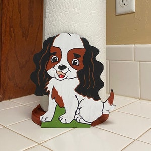 Suporte de toalha de papel para cachorro Cockerspaniel fofo - Compatível com rolo Jumbo - Multiuso para xícaras de café