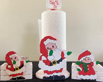 Napkin and paper towel holder set best sale