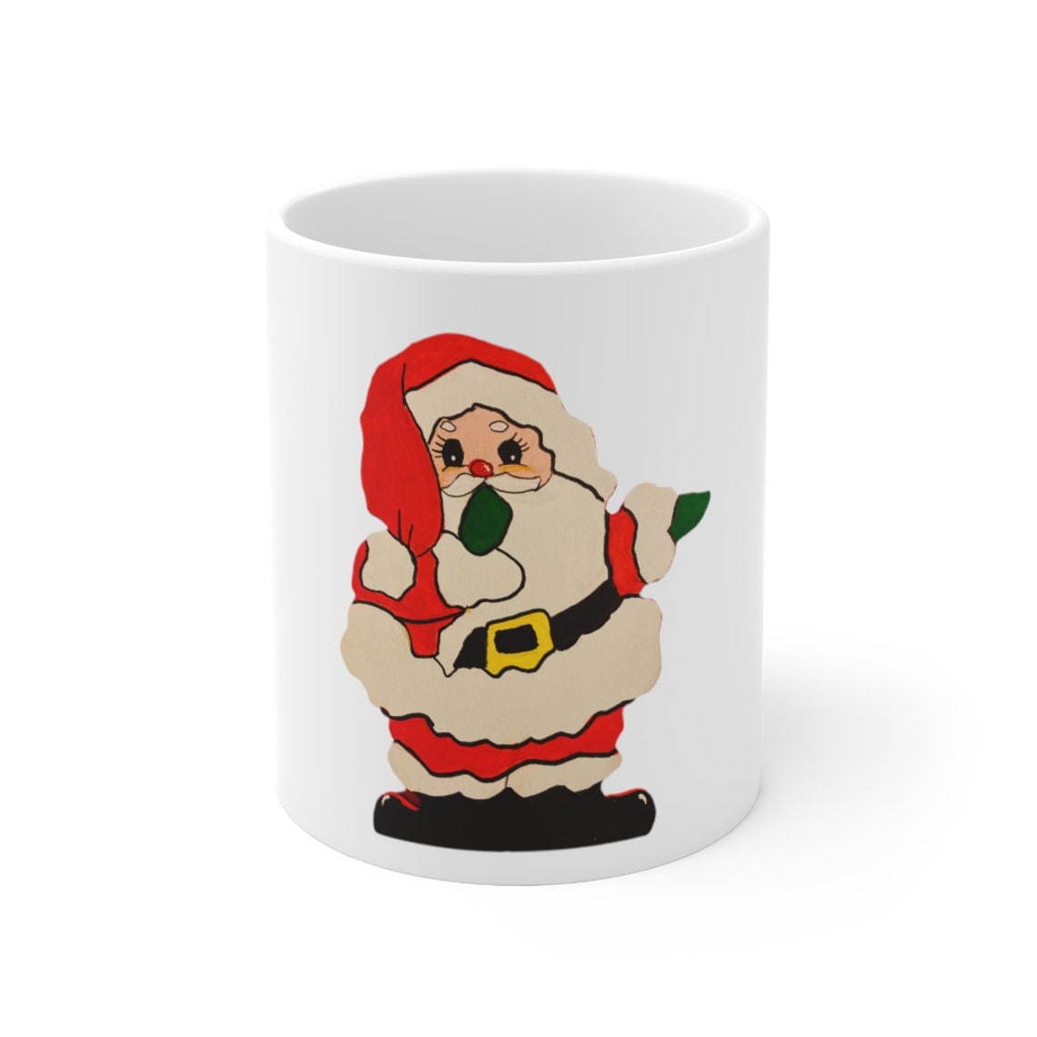 Santa Claus Holiday Mug 11oz Santa Claus Coffee Cup Etsy