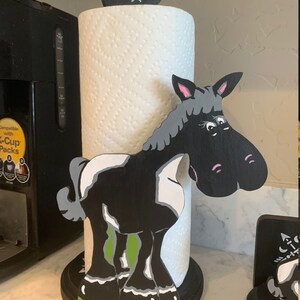 Matching Fun Cute Horse Paper Towel Holder & Horse Napkin Holder image 3