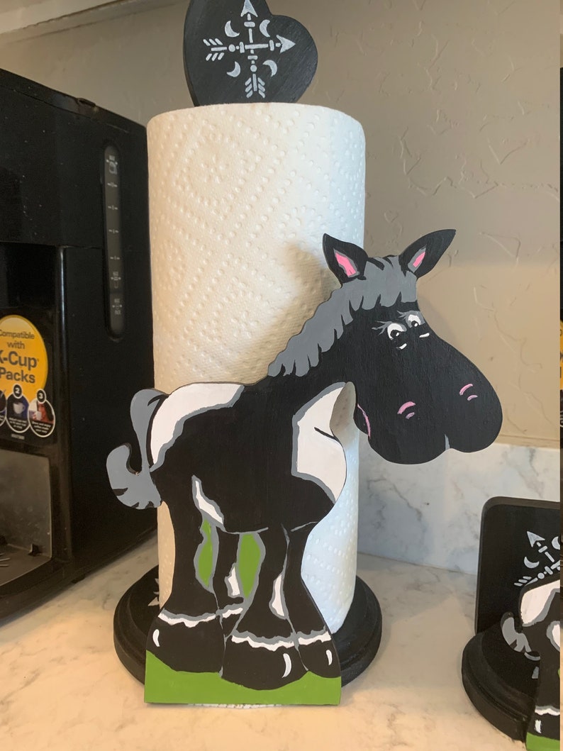 Matching Fun Cute Horse Paper Towel Holder & Horse Napkin Holder image 3