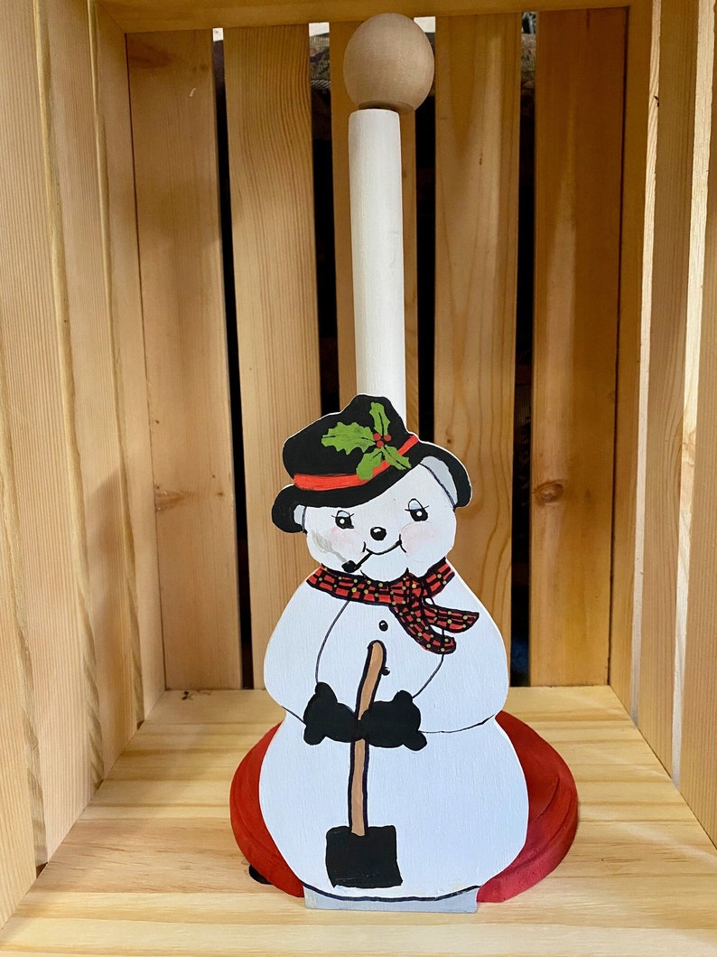 Mr. Snow the Cute Snowman Paper Towel Holder image 1