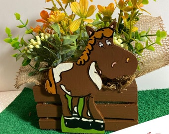 Cute Horse Planter by Nan - All Planters are hand painted and originals!