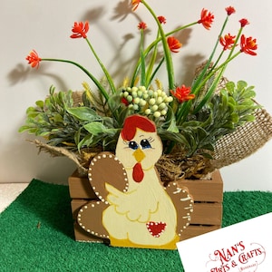 Cute Chicken Planter by Nan - All Planters are hand painted and originals!