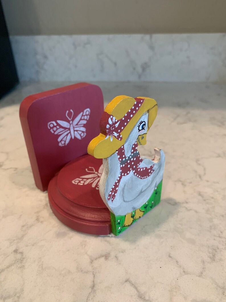 Matching Fun Cute Duck Paper Towel Holder & Duck Napkin Holder Etsy UK