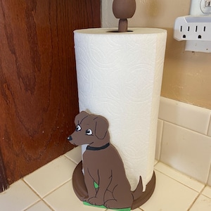 Adorable CHARLIE the Lab Dog Paper Towel Holder | Coffee Cups | TP Holder | Multipurpose Holder