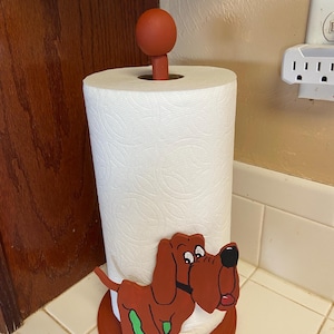 Adorable LEO the Blood Hound Dog Paper Towel Holder | Coffee Cups | TP Holder | Multipurpose Holder