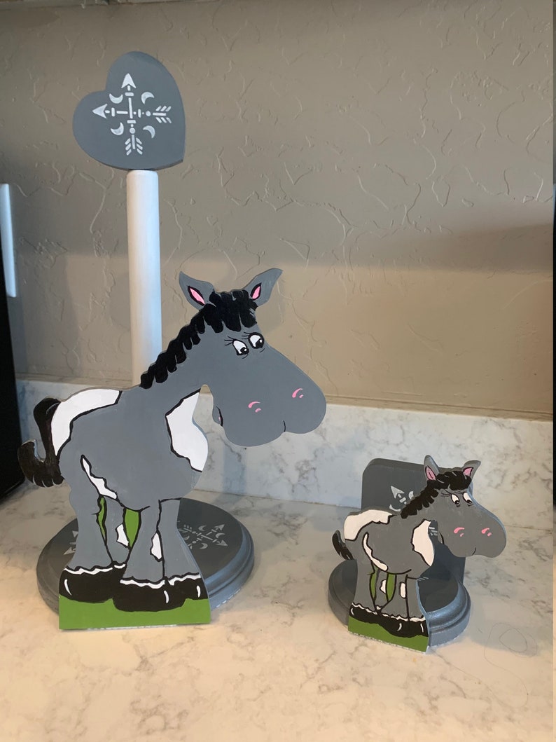 Matching Fun Cute Horse Paper Towel Holder & Horse Napkin Holder image 7