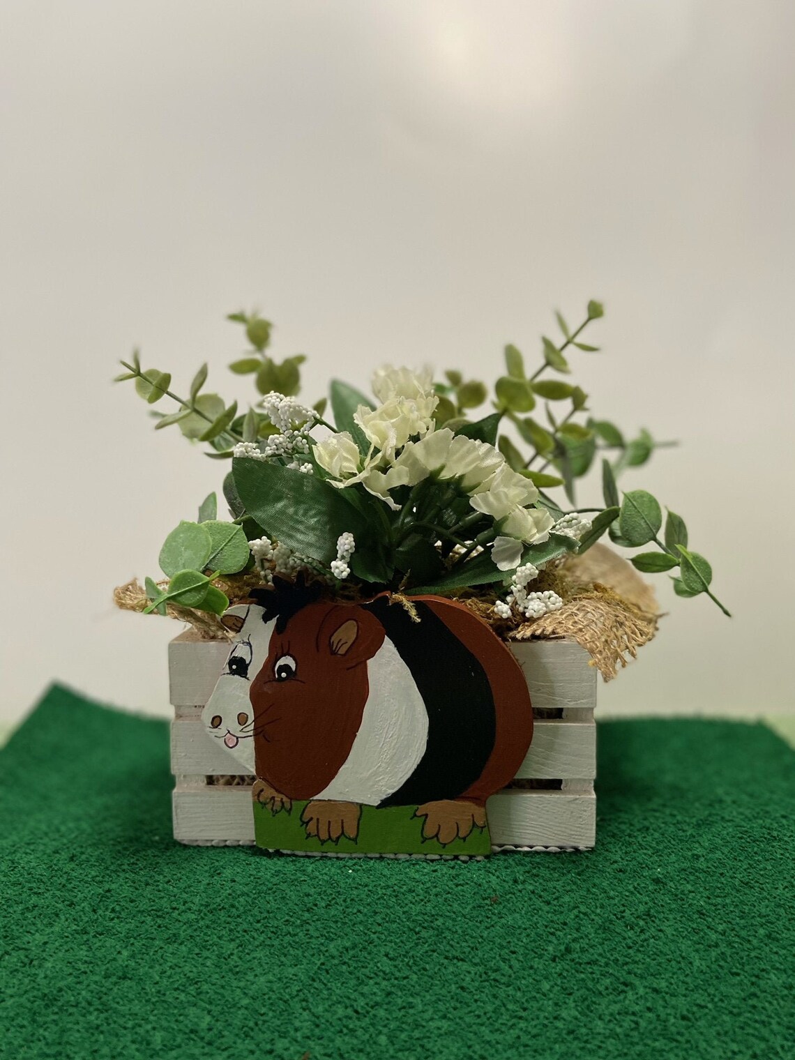 Cute Guinea Pig Planter by Nan All Planters Are Hand Painted and