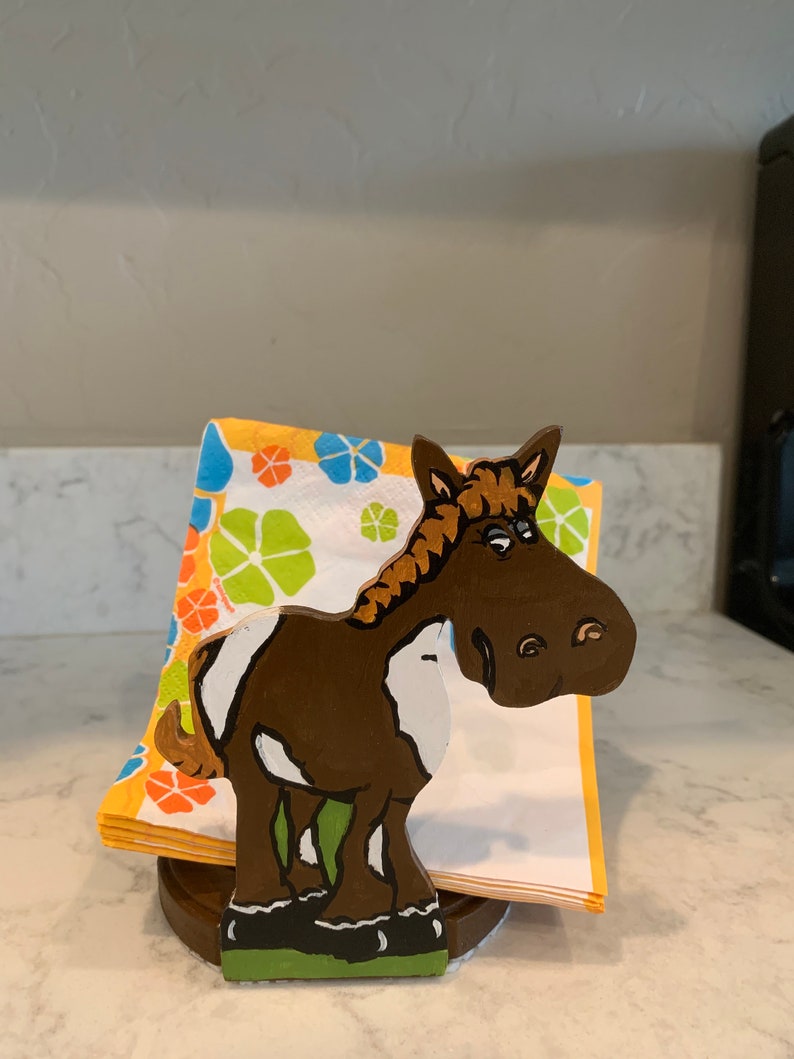 Matching Fun Cute Horse Paper Towel Holder & Horse Napkin Holder image 9