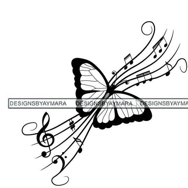 Music Score Music Notes Butterfly Curls Sounds Keynotes Songs Music Musical Sing Song Piano Symbol Icon Illustrations Vector  SVG PNG JPG