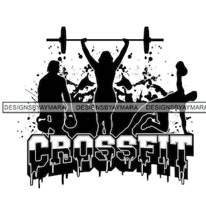 CrossFit Weights Dumb Bells Workout Exercise Splash Exercising Gym Training  Sport Equipment Muscular Muscle Illustrations Fit SVG PNG JPG