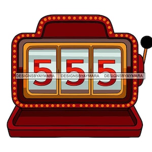 Slot Machine Casino Gokken Geld Spel Jackpot Win Lucky Payoff Winnaar Vegas Fortune Grafische Illustratie Vector SVG PNG JPG Snijden Bestanden