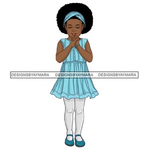 Afro Girl Praying SVG Child Young Women Person Prayer Pray Nubian Melanin Faith Religion PNG JPG Vector Clipart Circuit Cut Cutting