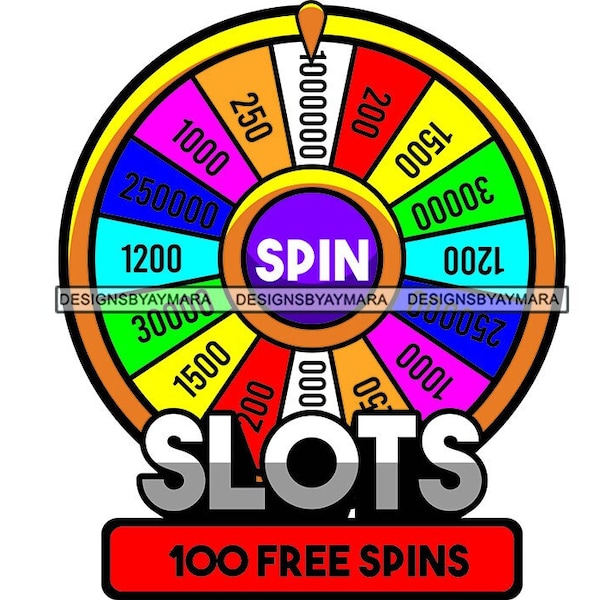 Slots Free Spins Winner Slot Machine Casino Game Gamble Play Bar Lucky Vegas Tattoo Illustration Graphic Vector SVG PNG JPG Cutting Files