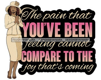 God Quote Afro Woman Girl Praying Prayer Pray Nubian Melanin Religion Classy Lady SVG PNG JPG Vector Clipart Circuit Cut Cutting