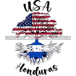 Honduras Tree Root Flag Flags United States USA Country National Hondura American Culture Patriotism SVG PNG Jpg Cutting Design Print Cricut