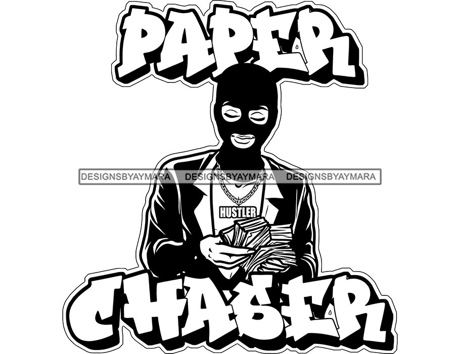 Paper Chaser Gangster Woman Ski Mask Money Bank Cash Dope Girl Etsy Ireland