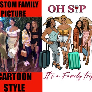 Family Custom Graphic Design Service Professional Graphic Service Expert Custom Designs on Request Cartoon Character Portrait Business Logo