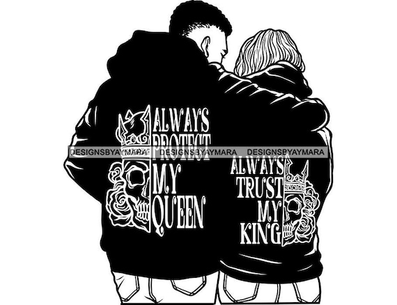 Always Protect My Queen Trust My King Man Woman Couple Hoodie