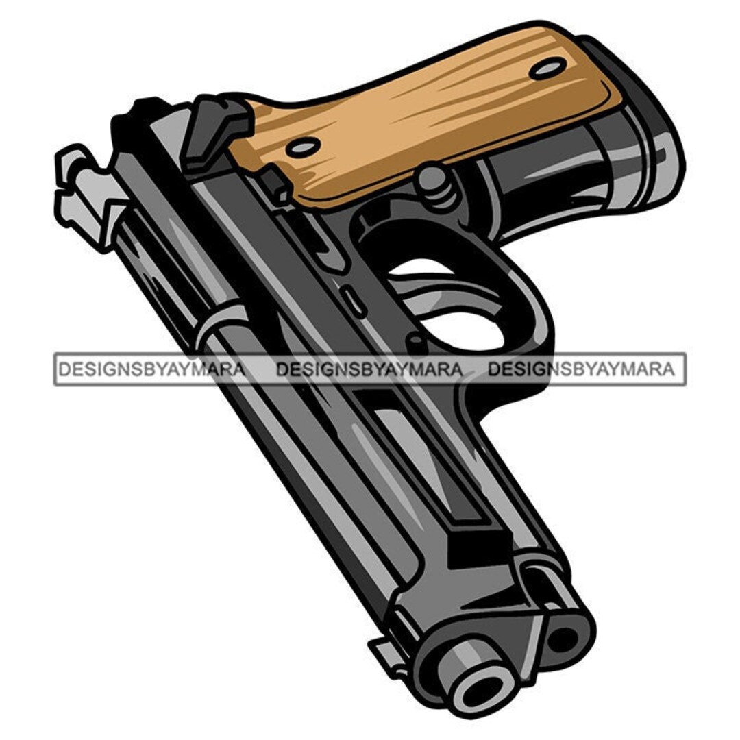 Black Hand Gun Weapon Pistol Firearm Protection Crime Target - Etsy