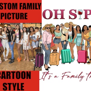 Family Custom Graphic Design Service Professional Graphic Service Expert Custom Designs on Request Cartoon Character Portrait Business Logo