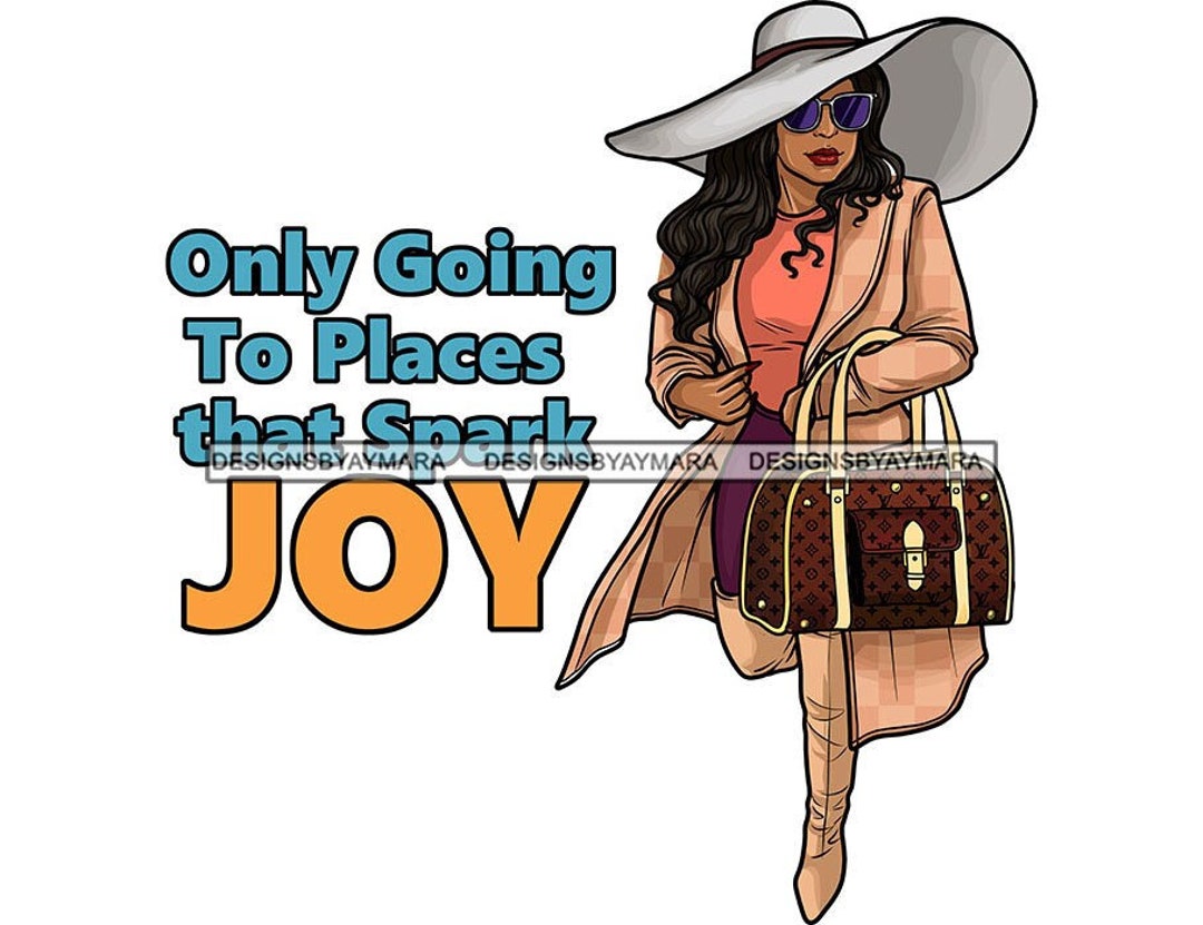 Only Going Places Speak Joy Woman Traveling Tote Luggage Floppy Hat