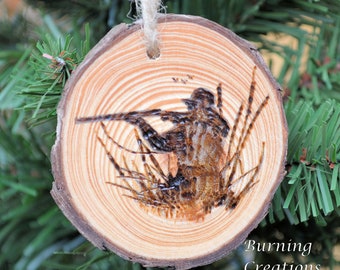 Duck Hunter Ornament, Pine Ornament, Pyrography, Wood Burned, Pine Wooden Ornament, Holiday Ornament, Gift, Rustic Ornament, Rustic