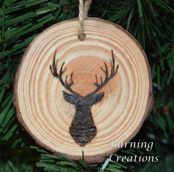 Rustic Antler Slice with Deer Design Antlers Wood Slices - Etsy main image 4
