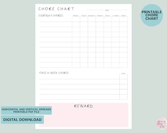 Kinder tägliche Aufgaben Diagramm, druckbare tägliche Routine, Aufgaben Diagramm, tägliche Aufgabenliste, Job Poster der Kinder