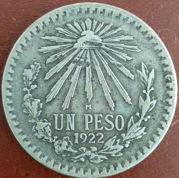 1922 Mexico 1-peso Old Coin in Flip Rare 72% Silver Bullion - Etsy
