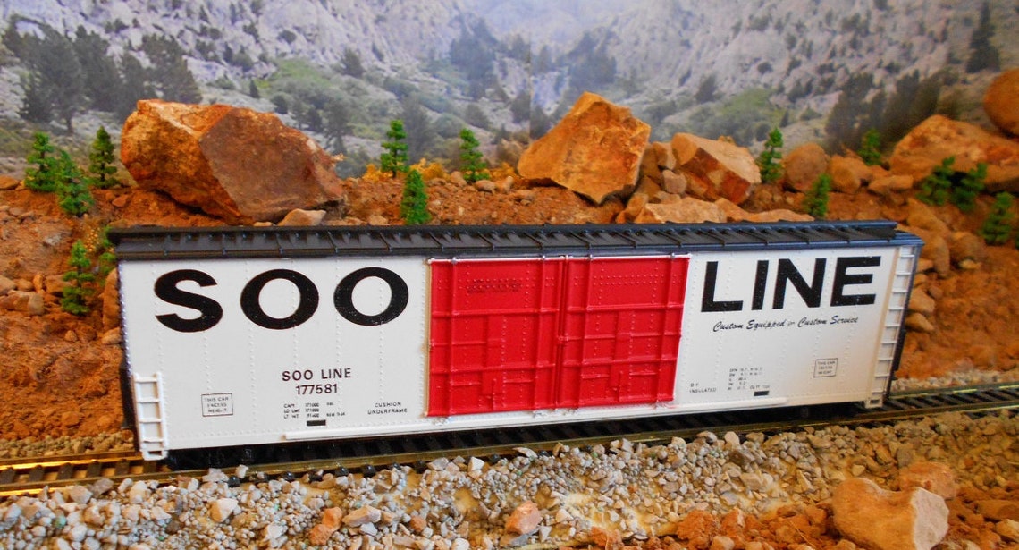 HO Scale Tyco Soo Line Box Car Larger 8 1/2inch Model Etsy