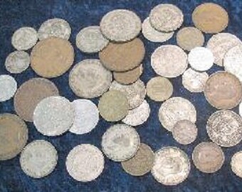 Lot of 30: France Old Coins 1960&#39;s to 1980&#39;s, Mixed Dates & Denominations, Rare Collectible Foreign Money or Jewelry Crafts, Gifts - Read Ad