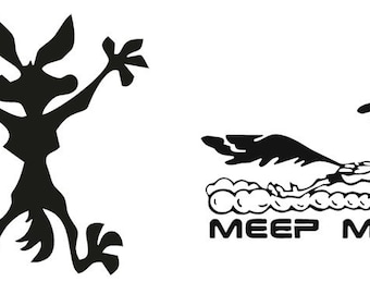 Wile E Coyote Lessons Cartoon Car Bumper Sticker Decal 5'' x 5'' Wile E Coyote Lessons Cartoon Car Bumper Sticker Decal 5'' x 5''