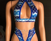 LV Lace Up 2 Piece Blue