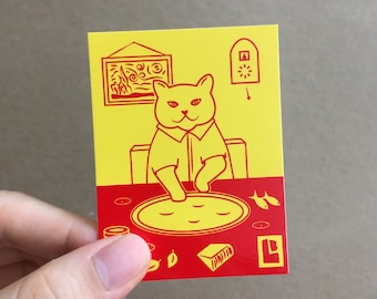 pizza cat sticker
