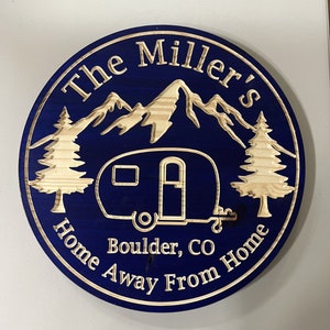 Camper Personalized Sign, Travel Trailer, Motorhome Decor, Personalized RV Signs, Camping Decor, Camping Gifts, Personalized Gift