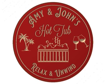 Hot Tub Personalized Sign, Hot Tub Decor, Jacuzzi Sign, Hot Tub Decor, Christmas Gift